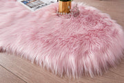 60 × 180 cm Pink Faux-Sheepskin Fur Runner