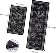 2-Piece Cushioned Kitchen Mat Set – 43 × 74 & 43 × 119 cm