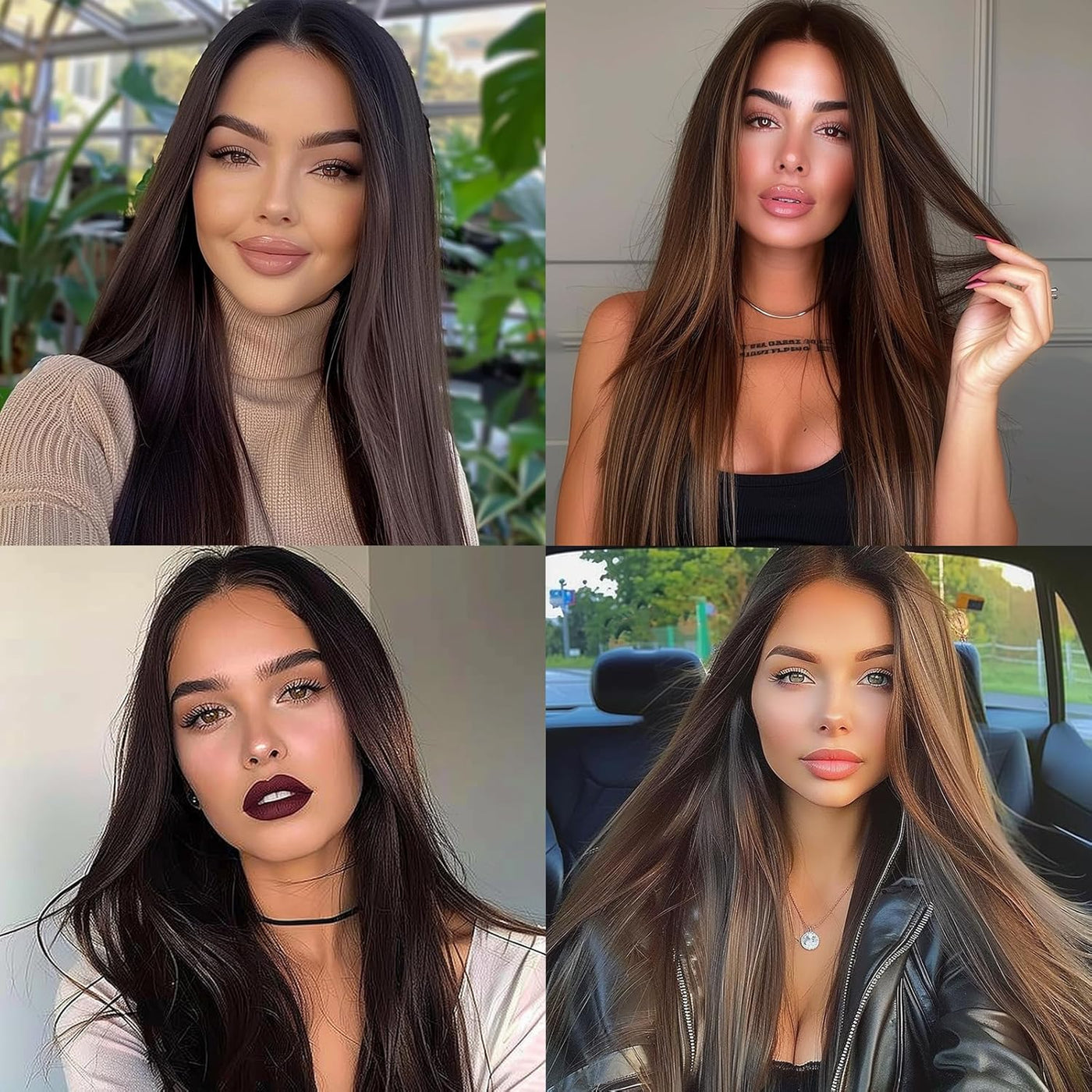 28-Inch Long Straight Synthetic Wig – Multiple Colours