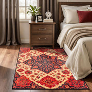 Caramel-Beige Vintage Washable Indoor Area Rug