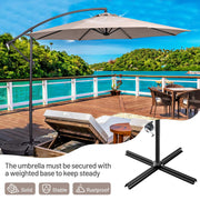 3 m Cantilever Patio Umbrella with Cross Base