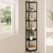 Freestanding Corner Shelf with Metal Frame