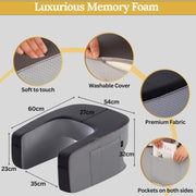Lap Desk Pillow - Gaming Pillow, Reading Pillow, Laptop Desk for Bed, Couch Desk, Luxurious Lap Pillow Desk Supports Arms Shoulders Neck, Memory Foam