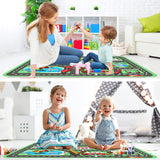 Play Mat Kids Rug Carpet Playmat Extra Large Learn Have Fun Safe Road Traffic System Multi Color Study Activity Centerpiece Play Mat for Playing with Cars for Bedroom Playroom
