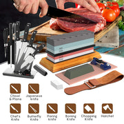 Four-Grit Whetstone Sharpening Set – 400 to 8000 Grit