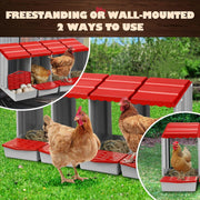 Pet Scene 4-Hole Roll-Away Chicken Nesting Box – Modular Poultry Laying Boxes with Egg Collection