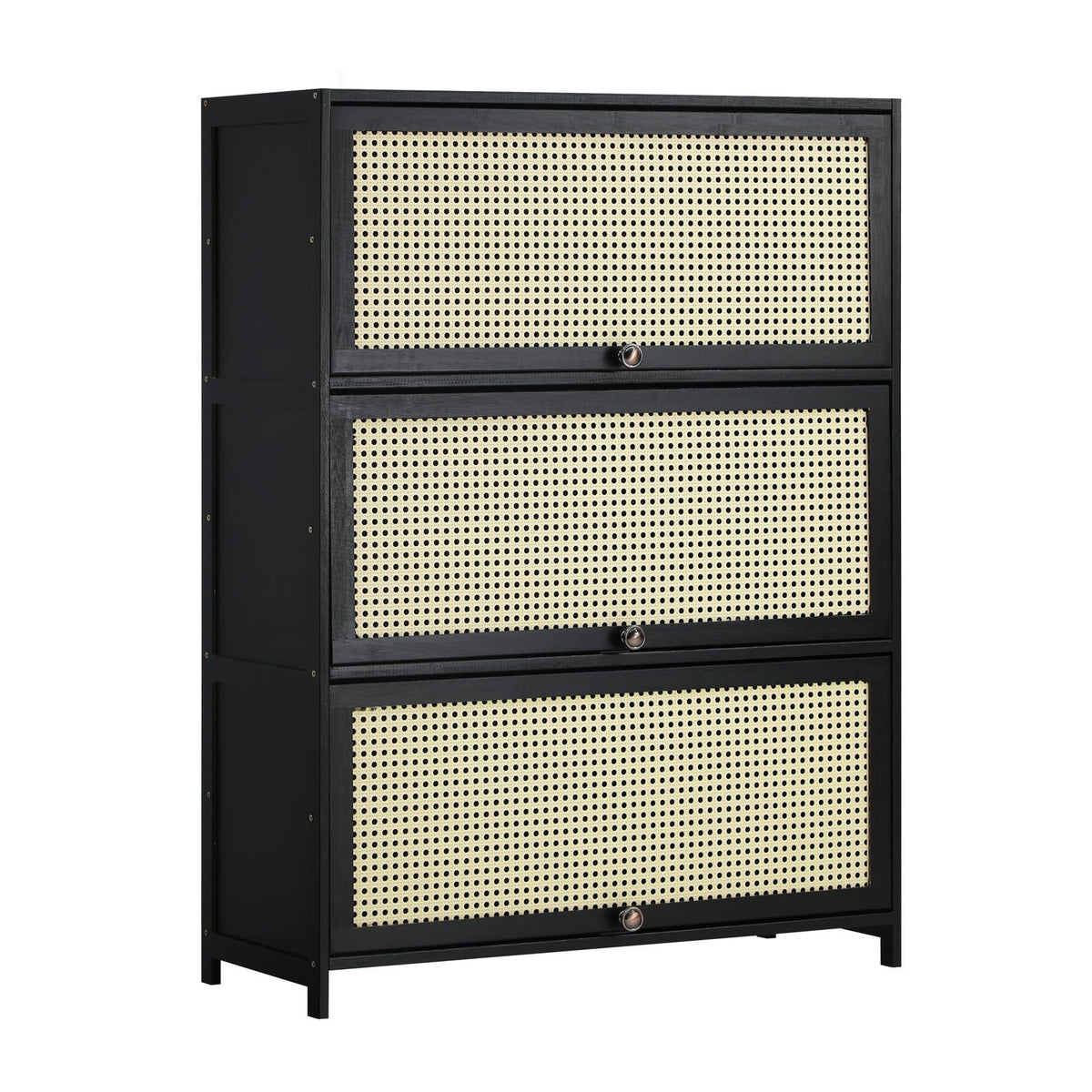 6-Tier Shoe Cabinet with 3 Sliding Flip-Up Doors