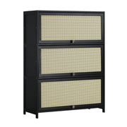 6-Tier Shoe Cabinet with 3 Sliding Flip-Up Doors