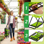 Foldable Garden Kneeler & Seat with EVA Pads and Tool Bag – Up to 150 kg