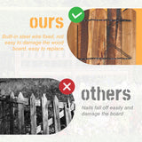 Outdoor Garden Wooden Fence Flexible Decorative Mini Border Expanding DIY Edging Tree Fence for Landscape Yard Maintenance Lawn (Design 2)