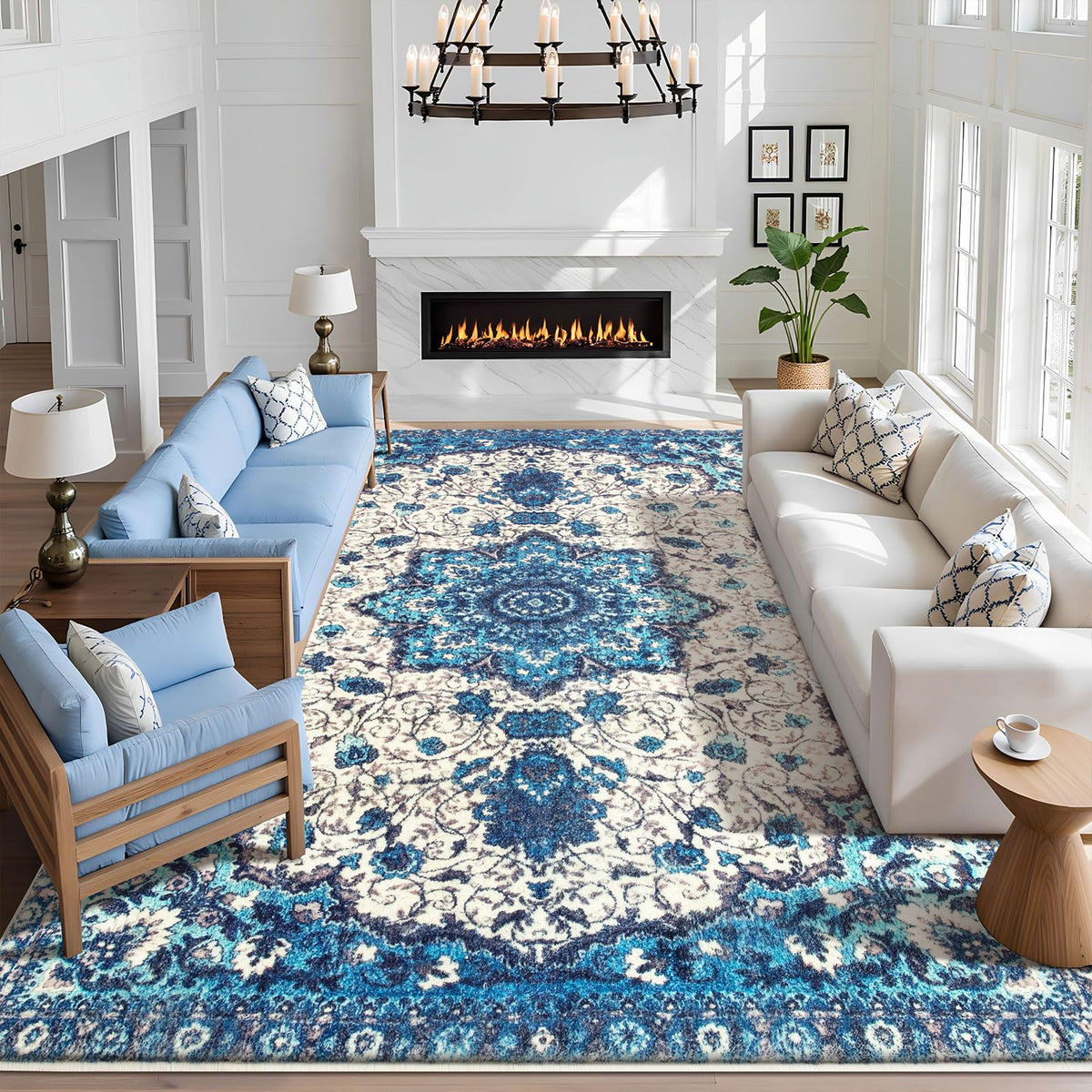 Persian-Style Imitation-Cashmere Indoor Area Rug