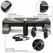 Adjustable Aerobic Step Platform – 10/15/20 cm
