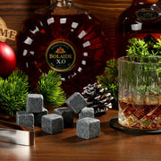 Whisky Gift Set with 2 Glasses, 8 Stones & Wooden Box
