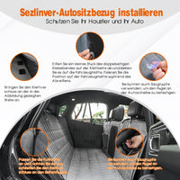 6-Layer Dog Car Seat Hammock with Mesh Window – 135 × 149 cm