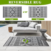 180 × 270 cm Reversible Plastic-Straw Outdoor Rug