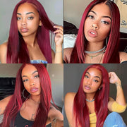28-Inch Long Straight Synthetic Wig – Multiple Colours