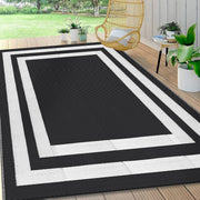 150 × 245 cm Black & White Reversible Outdoor Mat