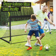 Portable Backyard Soccer Goal Set with 10 Cones & Carry Bag