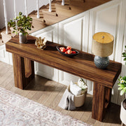 160 cm Rustic-Brown Farmhouse Console Table