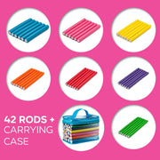 42-Piece Heatless Flexi-Rod Curler Set – 6 Sizes