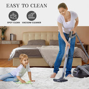 140 × 200 cm White Fluffy Indoor Area Rug