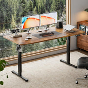 140 × 60 cm Electric Standing Desk with Hooks