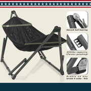 Tranquillo Uniki Folding Hammock & Steel Stand – Black