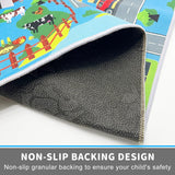 Play Mat Kids Rug Carpet Playmat Extra Large Learn Have Fun Safe Road Traffic System Multi Color Study Activity Centerpiece Play Mat for Playing with Cars for Bedroom Playroom
