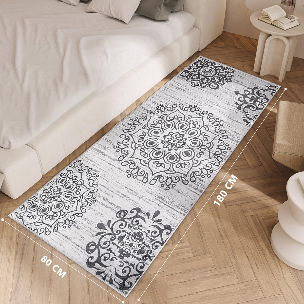 80 × 180 cm Vintage Washable Runner Rug