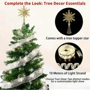 Pop-Up Artificial Christmas Tree with 10 m LED Lights
