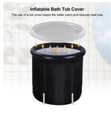 Portable Ice Bath Tub Athletes Cold Hot Water Therapy Folding Bathtub
