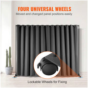 301 × 240 cm Rolling Curtain Room Divider – 2 In-Stock Colours