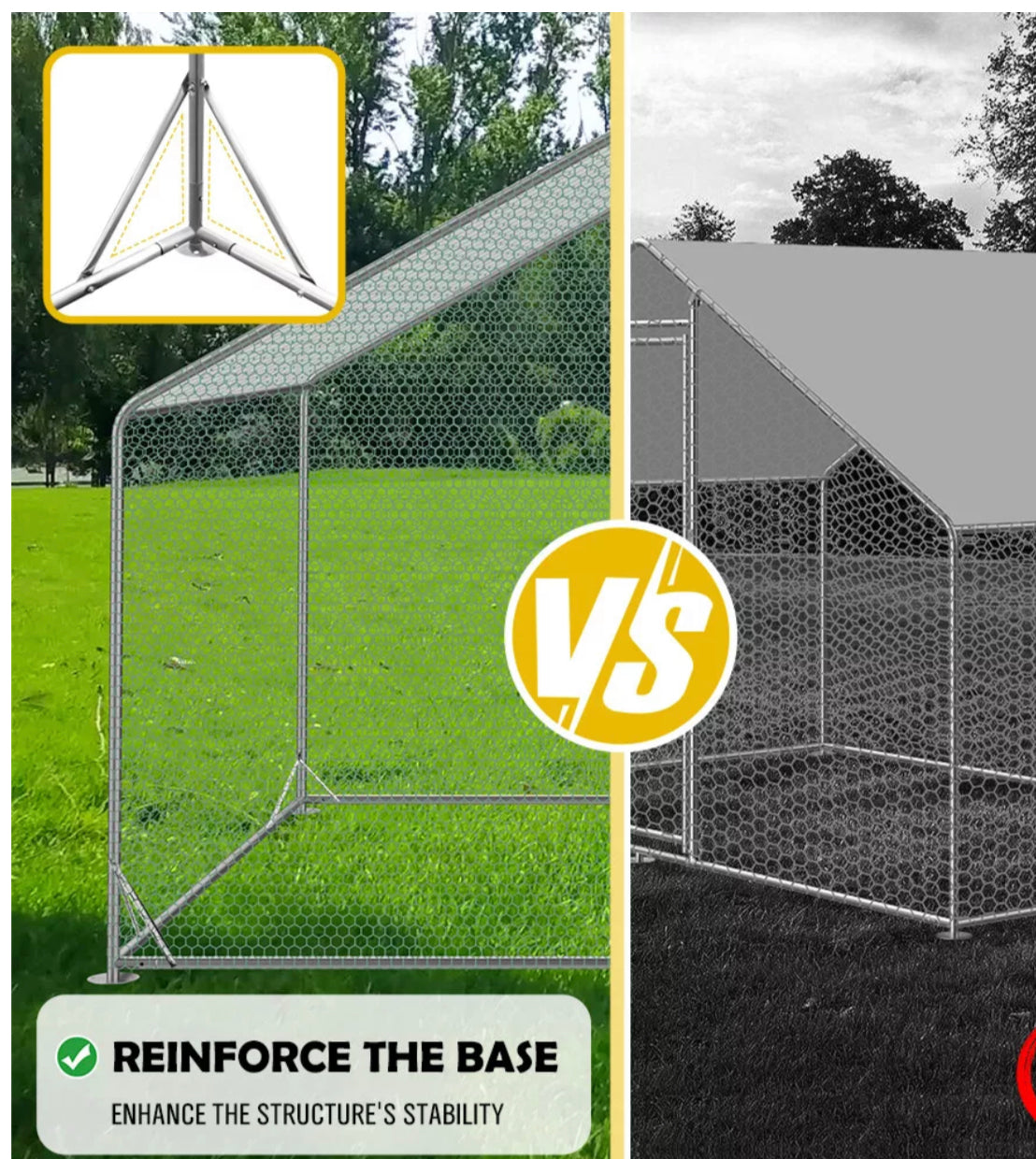 Large Outdoor Dog Kennel & Playpen Enclosure