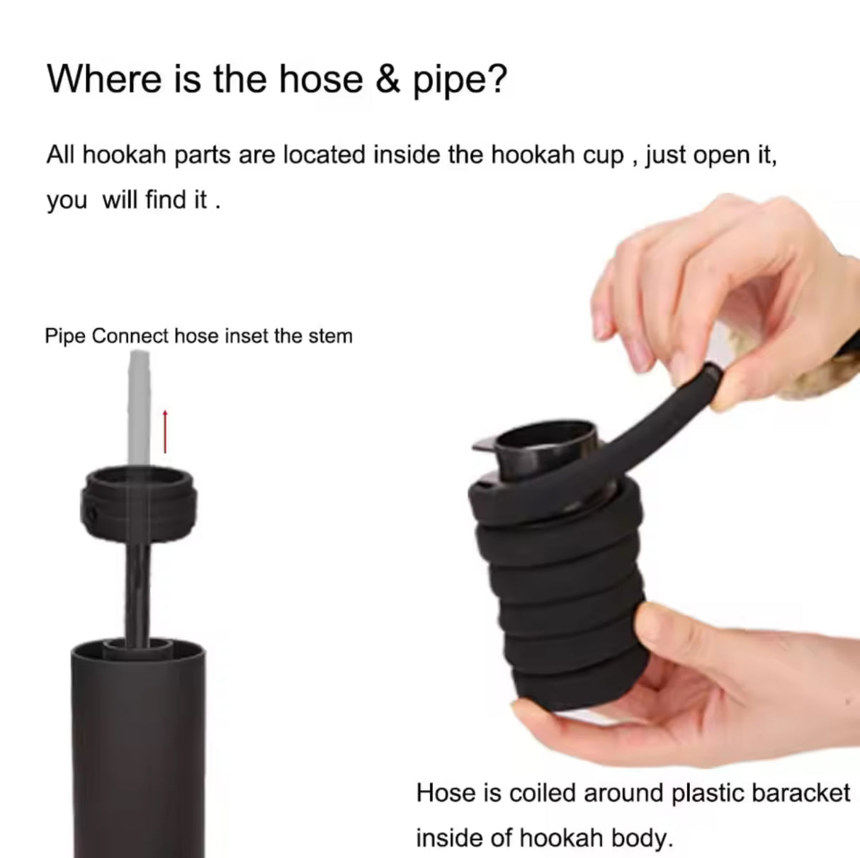 Portable Car Smoker Hookah Set with Ceramic Tobacco Bowl Cigarette Holder Luxury Shisha Smoking Accessories