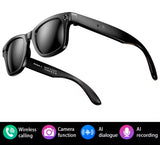 Smart Glasses Recording Videos AI Photo Recognition Answer Translation 260mAh Large Battery IP65 Waterproof Bluetooth Glasses