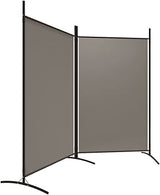 2-Panel Room Divider Living Room Bedroom Partition Privacy Protection Screen Room Separator Folding Dressing Wall Black Fabric