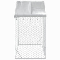 Galvanised-Steel Outdoor Dog Kennel with Roof