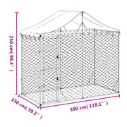 Galvanised-Steel Outdoor Dog Kennel with Roof