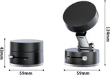 Multifunctional Vacuum Suction Phone Holder- Folding, Extendable, Double- Sided Magnetic for Car/Gym/Smooth Surface Kitchen Stand Cellphone Smartphone Mount (Black)