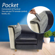 Left-Side Dark-Grey Sofa Arm Cat Scratch Protector – 43 × 36 × 28 cm