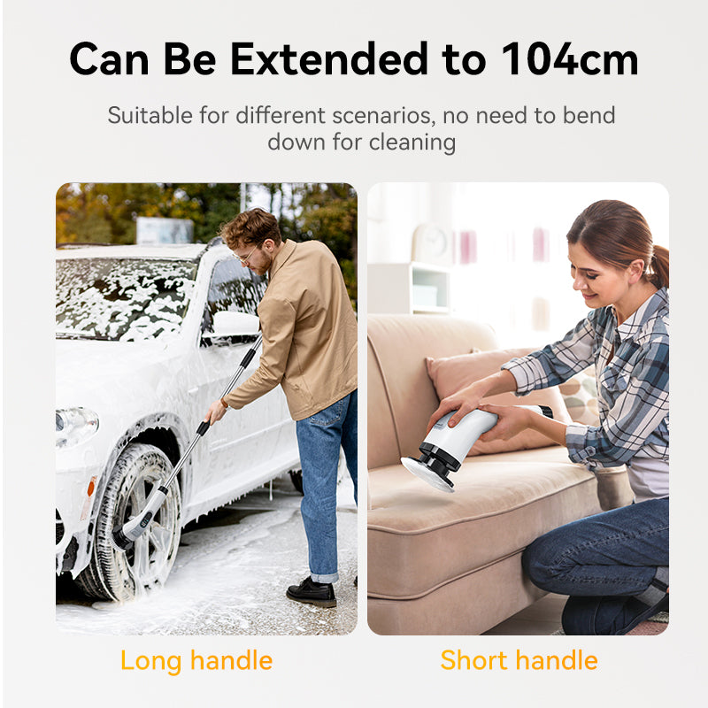 Cordless Electric Spin Scrubber with 7 Brush Heads