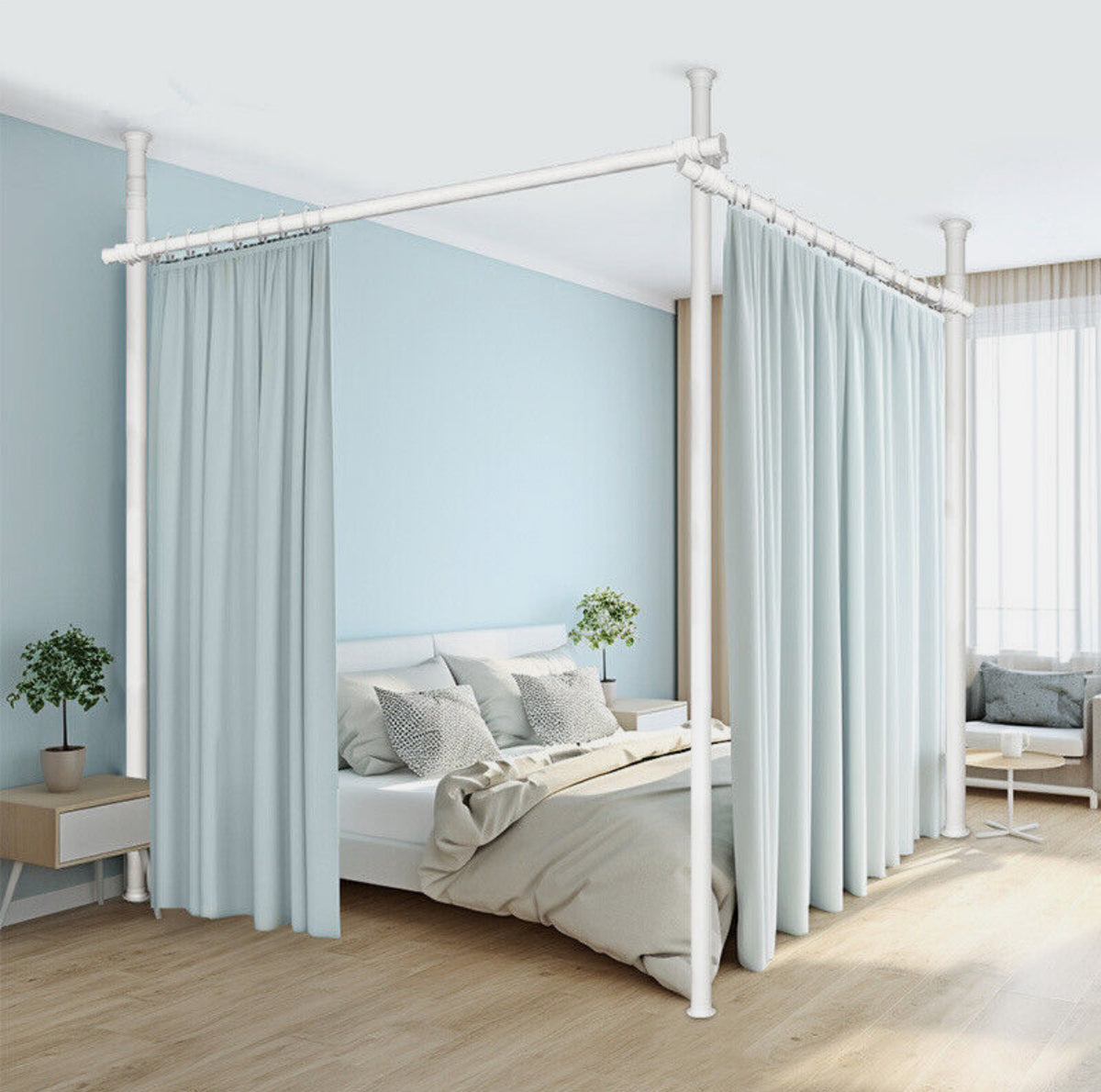 Adjustable Portable Room Divider Frame – 1.1–3m