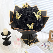 DIY Glitter Rose Bouquet Kit – 24 Artificial Roses