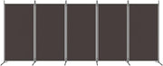 5-Panel Fabric Room Divider with Iron Frame – 4 Colours