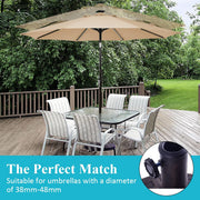 Round Resin Patio Umbrella Base for 38–48 mm Poles