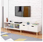 Adjustable 130–178 cm TV Cabinet with Drawer