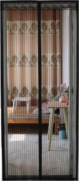 36pcs Strong Magnets Magnetic Door Screen Fly Screen Door Mosquito Nets for Room Door Size 35.43''X82.7''(90x210cm) Full Frame Loop and Hook