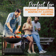66 cm 2-in-1 Wood Fire Pit & BBQ Grill