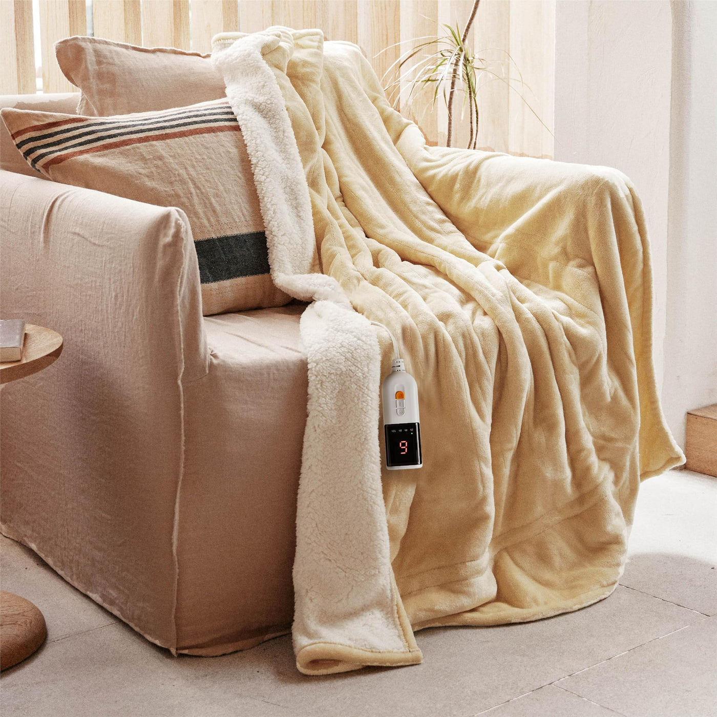 Silky Plush Electric Heated Throw Blanket – 6 Heat Levels, 10H Auto-Off, Machine Washable