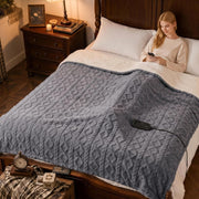 Milk Fleece Electric Heated Blanket – 10 Heat Levels, Auto-Off Timer, Machine Washable